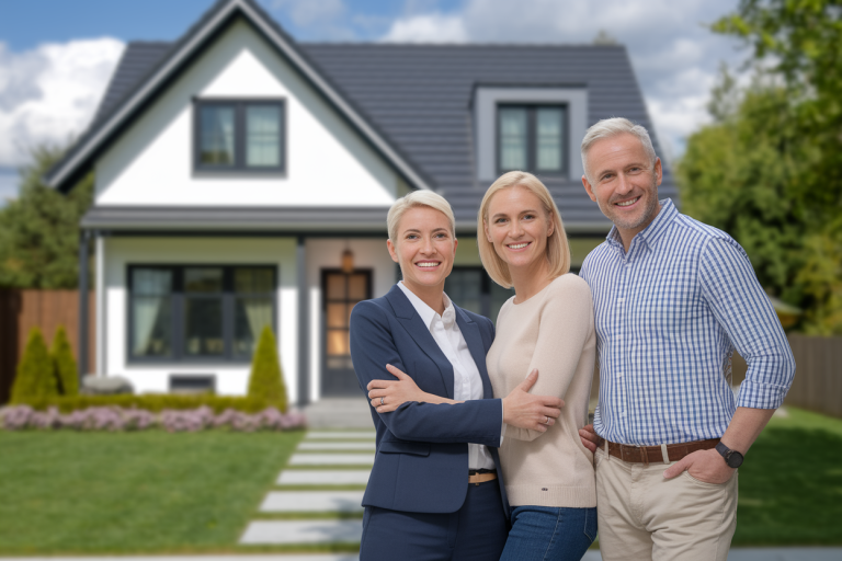 agent-immobilier-couple-mature-maison-moderne