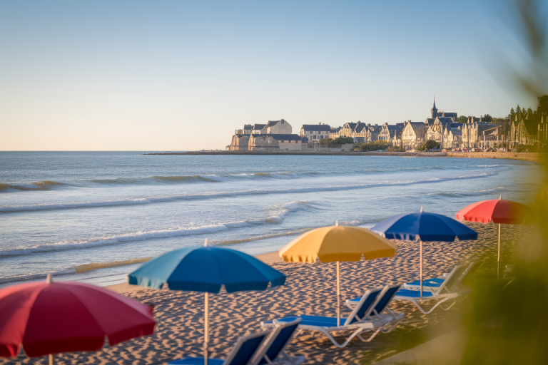 cote-plage-parasols-batiments