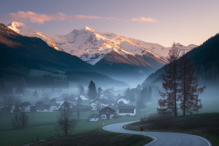 paysage-montagne-village-route-neige