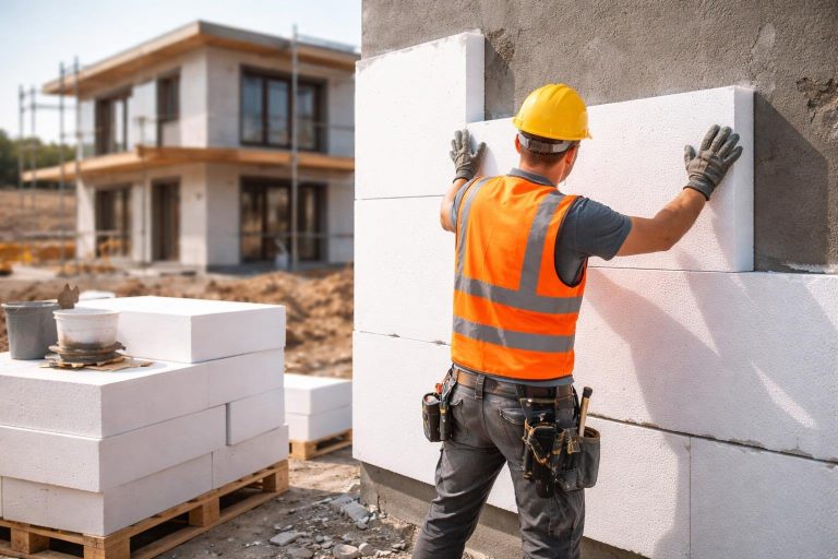 chantier-ouvrier-polystyrene-maison-construction