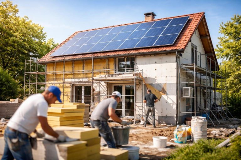 maison-renovation-panneaux-solaires-arbres