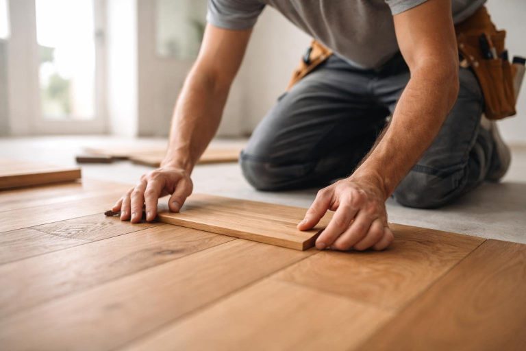 artisan-mains-parquet-bois-eclairé